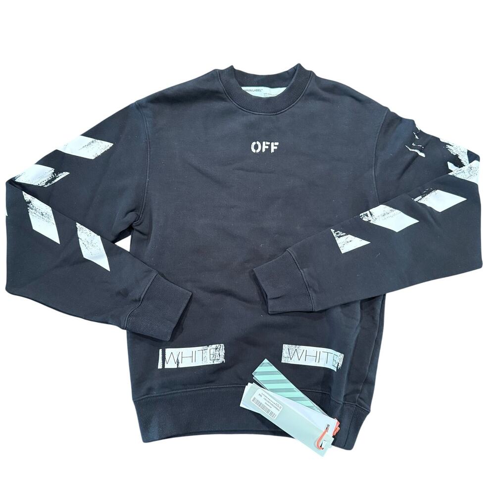 Off White Diag Slim Crewneck *NEW WITH TAGS*SIZE XXS (oversized)